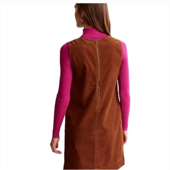 Boden Evie Corduroy Shift Dress in Brown Size 12 - Picture 4 of 11